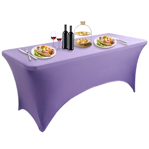 Spandex-Tischdecke, 1 x widerstandsfähige Stretch-Tischdecke, angepasste rechteckige Tischdecke für Standard-Klapptische, waschbar und knitterfrei Spandex-Tischdecke, 1 x widerstandsfähige Stretch-Tischdecke, angepasste rechteckige Tischdecke für Standard-Klapptische, waschbar und knitterfrei von Generisch