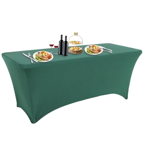 Spandex-Tischdecke, angepasste Stretch-Tischdecke für Standard-Klapptische, waschbar und knitterfrei, 122 cm Spandex-Tischdecke, angepasste Stretch-Tischdecke für Standard-Klapptische, waschbar und knitterfrei, 122 cm von Generisch