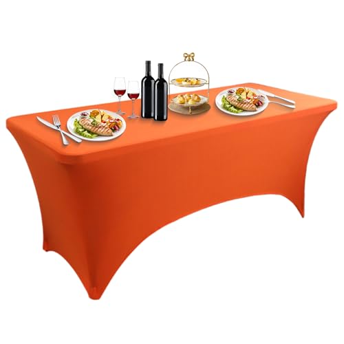 Spandex-Tischdecke, angepasste Stretch-Tischdecke für Standard-Klapptische, waschbar und knitterfrei, 122 cm Spandex-Tischdecke, angepasste Stretch-Tischdecke für Standard-Klapptische, waschbar und knitterfrei, 122 cm von Generisch