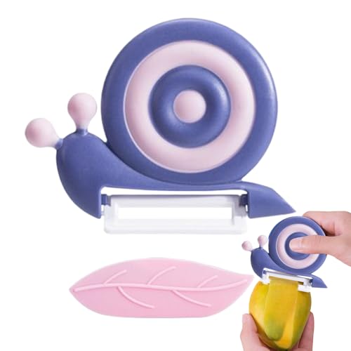 Sparschäler Schnecke, Keramik Handbuch Gemüses Obst Sparschäler Kinder, Niedlich Schneckenform Sparschäler Mit Rutschfester Griff, Tragbar Leicht Reinigen Schäler Werkzeug Küchenhelfer von Generisch