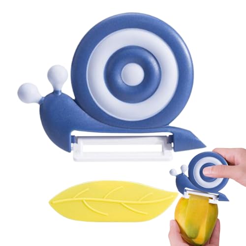 Sparschäler Schnecken Kartoffelschäler, Kinder Sparschäler Schäler Set, Tragbarer Obstschäler Mit Rutschfester Griff, Obstschäler Universalschäler, für Picknick-Camping von Generisch