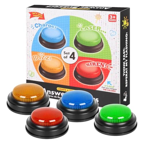Spiel-Summer-Alarm – 4-teiliges Lernspiel, Show, Antwort-Taste, Familiennacht, Summer zum Raten, Debatten, Abstimmen, Wettbewerb Spiel-Summer-Alarm – 4-teiliges Lernspiel, Show, Antwort-Taste, Familiennacht, Summer zum Raten, Debatten, Abstimmen, Wettbewerb von Generisch