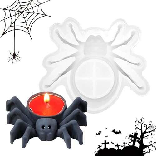 Spinnen-Kerzenhalter-Harzform - 3D-Silikonform | Halloween-Epoxid-Gießform | Dıy-Bastelset zur Herstellung von Teelichthaltern, Kerzenständern, Blumentöpfen und Gruseliger Wohnkultur Spinnen-Kerzenhalter-Harzform - 3D-Silikonform | Halloween-Epoxid-Gießform | Dıy-Bastelset zur Herstellung von Teelichthaltern, Kerzenständern, Blumentöpfen und Gruseliger Wohnkultur von Generisch