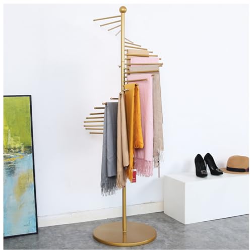 Spiralschalhalter aus Metall, Präsentationsständer für Gürtel, Schals und Hijabs, freistehendes, platzsparendes Design mit Regalen für Bekleidungsgeschäfte, Band-Nizer-Ständer mit Aufhängest Spiralschalhalter aus Metall, Präsentationsständer für Gürtel, Schals und Hijabs, freistehendes, platzsparendes Design mit Regalen für Bekleidungsgeschäfte, Band-Nizer-Ständer mit Aufhängest von Generisch