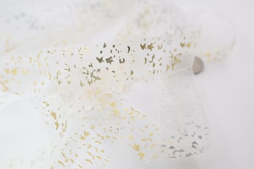 Spitzenband, 5 m, Weiß mit Gold, hochwertiges Spitzenband, Geschenkverpackung, Hochzeit, Blumenverzierung, Häkeln, für Handwerk, Nähen, Brautschmuck, Weihnachtsbedarf Spitzenband, 5 m, Weiß mit Gold, hochwertiges Spitzenband, Geschenkverpackung, Hochzeit, Blumenverzierung, Häkeln, für Handwerk, Nähen, Brautschmuck, Weihnachtsbedarf von Generisch
