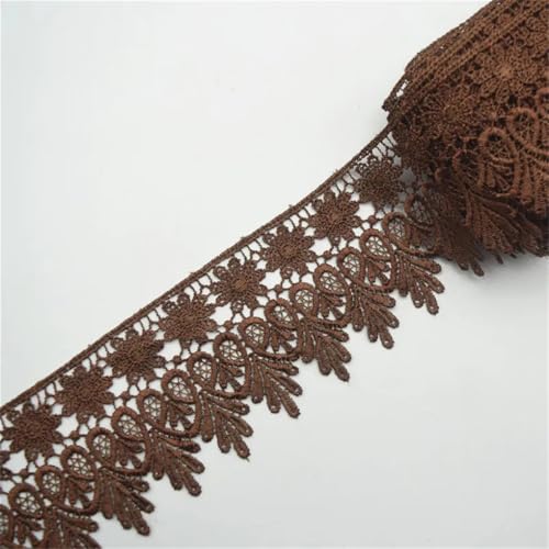 Spitzenborte für Hochzeit, Basteln, Nähen, bestickt, Kleidung, Dekoration, dunkler Kaffee, Größe M, 13,7 m Spitzenborte für Hochzeit, Basteln, Nähen, bestickt, Kleidung, Dekoration, dunkler Kaffee, Größe M, 13,7 m von Generisch