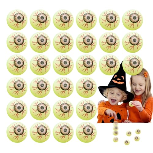 Spooky Eye Bälle - 30 Mini Bouncy, Halloween -Bag -Stuffers, Trick -Leckeriten -Füllstoff, Rolling Catch Play, Party Game Bälle | Fun Halloween Aktivitätsdekor, perfekt für Kinder Erwachsene Klas Spooky Eye Bälle - 30 Mini Bouncy, Halloween -Bag -Stuffers, Trick -Leckeriten -Füllstoff, Rolling Catch Play, Party Game Bälle | Fun Halloween Aktivitätsdekor, perfekt für Kinder Erwachsene Klas von Generisch