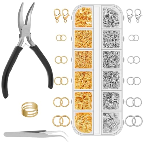 Sprungringe Für Schmuck,1200 Teile Schmuck Verschlüsse - Ohrring Rückteile Zubehör Für Geburtstag Freizeit Reise Valentinstag Sommer Jahrestage Sprungringe Für Schmuck,1200 Teile Schmuck Verschlüsse - Ohrring Rückteile Zubehör Für Geburtstag Freizeit Reise Valentinstag Sommer Jahrestage von Generisch