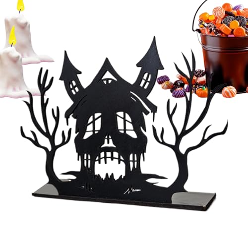 Spukhaus-Tischdekoration, abnehmbare Geisterhaus-Ornamente, abnehmbare Silhouetten-Ornamente für den Innenbereich, Halloween-Party-Dekoration, verbesserte gruselige Atmosphäre Spukhaus-Tischdekoration, abnehmbare Geisterhaus-Ornamente, abnehmbare Silhouetten-Ornamente für den Innenbereich, Halloween-Party-Dekoration, verbesserte gruselige Atmosphäre von Generisch