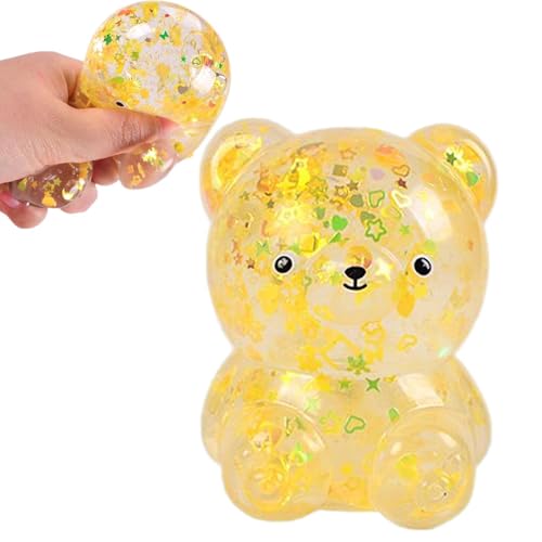 Squishy Bär Stressspielzeug – Dehnbares, elastisches Tier mit Pailletten, ideal als Taschen-Quetschspielzeug für Kinder | Perfekt als Mitgebsel, Weihnachtsstrumpf-Füller oder sensorisches Spielzeug Squishy Bär Stressspielzeug – Dehnbares, elastisches Tier mit Pailletten, ideal als Taschen-Quetschspielzeug für Kinder | Perfekt als Mitgebsel, Weihnachtsstrumpf-Füller oder sensorisches Spielzeug von Generisch