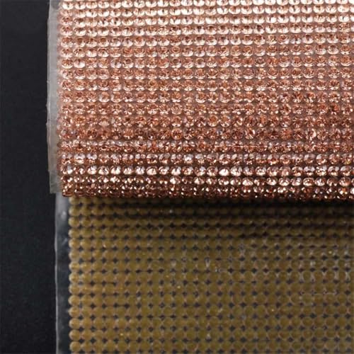 Ss6 Glas-Strass-Bordüre, zum Aufbügeln, Kristallperlen, Applikation, Rolle für selbstgemachte Kleidersäcke und Schuhdekoration, 24 x 40 cm von Generisch
