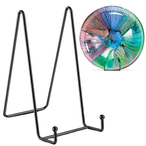Staffelei Aufsteller Teller Ständer Metall, 6 Zoll Bilderständer Tellerhalter Ständer für Präsentation, Deko Tellerhalter, Black Iron Staffelei Plattenhalter Displayständer Metallrahmenhalter für Foto Staffelei Aufsteller Teller Ständer Metall, 6 Zoll Bilderständer Tellerhalter Ständer für Präsentation, Deko Tellerhalter, Black Iron Staffelei Plattenhalter Displayständer Metallrahmenhalter für Foto von Generisch