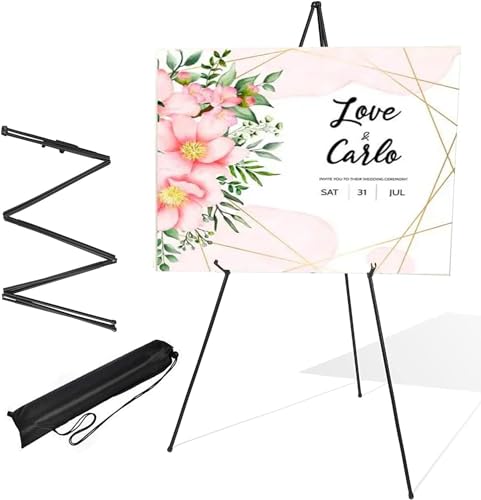 Staffelei Ständer für Hochzeitsschild Poster 169cm Zusammenklappbarer Metall Staffelei Stativ Groß Tragbare Verstellbares Staffelei Leinwand Ständer mit Tragebeutel für Hochzeit, Malerei, Show Staffelei Ständer für Hochzeitsschild Poster 169cm Zusammenklappbarer Metall Staffelei Stativ Groß Tragbare Verstellbares Staffelei Leinwand Ständer mit Tragebeutel für Hochzeit, Malerei, Show von Generisch