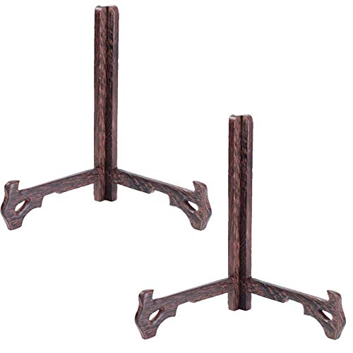Staffelei aus Holz, Mehrzweck-Ausstellungshalter für Teller, Rahmen und Kunstwerke, 12,7 cm, verstellbare Tisch-Staffelei, ideal für Zuhause und Galerie, 2 Stück von Generisch