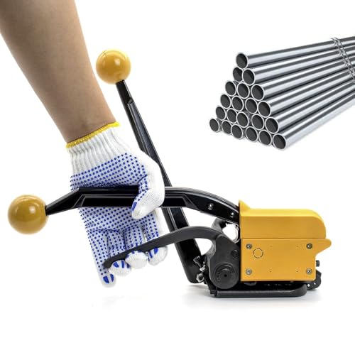 Stahl-Umreifungswerkzeug – Manuelle Bandiermaschine aus Edelstahl für 1,27 cm – 1,9 cm Breite, metallfreie Schnalle, dichtloses Kombinationswerkzeug für Verpackungen Stahl-Umreifungswerkzeug – Manuelle Bandiermaschine aus Edelstahl für 1,27 cm – 1,9 cm Breite, metallfreie Schnalle, dichtloses Kombinationswerkzeug für Verpackungen von Generisch