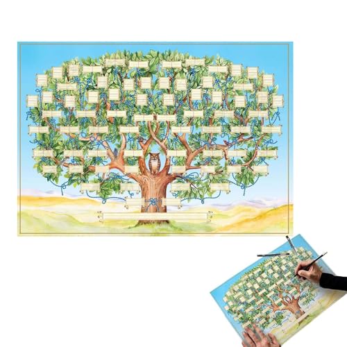 Stammbaum-Diagramm zum Ausfüllen, Baumdiagramm zum Ausfüllen, Blanko-Ahnenposter, Exquisite Schöne Ausfüllbare Ahnentafel, Familienbaumbild-Dekoration, Kreatives Leeres Befüllbares Ahnentabelle Stammbaum-Diagramm zum Ausfüllen, Baumdiagramm zum Ausfüllen, Blanko-Ahnenposter, Exquisite Schöne Ausfüllbare Ahnentafel, Familienbaumbild-Dekoration, Kreatives Leeres Befüllbares Ahnentabelle von Generisch