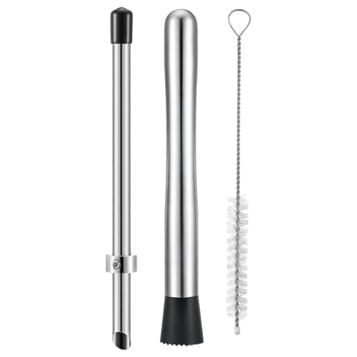 Stanzer für Strohhalme und Stößel, Stanzer für Trinkhalme aus Edelstahl - Multifunktionszubehör für Getränke für Küche, Haus, Grill, Picknick und Kaffee Stanzer für Strohhalme und Stößel, Stanzer für Trinkhalme aus Edelstahl - Multifunktionszubehör für Getränke für Küche, Haus, Grill, Picknick und Kaffee von Generisch