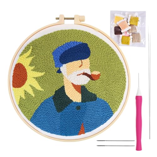 Stanznadel-Stickset, Cartoon-Muster-Set, Nähen, komplett, leicht verständliche Anleitung (evtl. nicht in deutscher Sprache), Basteln, 30,5 cm, mehrfarbig, 1 Set, widerstandsfähige Materialien, kreativ von Generisch