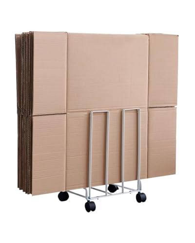 Stapelbares Kartonregal mit Rollen für Garagenaufbewahrung und Umzug, ideal für Zeichenbretter und Probenorganisation von Generisch
