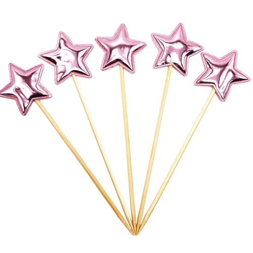 Star Birthday Cake Topper - 5 x Glitter Cake Decoration Toppers | Glitter Cupcake Baking Food Decor Picks, Plug-In Five-Pointed Star Cake Topper For Boys Girls Holiday Cake Deliver Love Star Birthday Cake Topper - 5 x Glitter Cake Decoration Toppers | Glitter Cupcake Baking Food Decor Picks, Plug-In Five-Pointed Star Cake Topper For Boys Girls Holiday Cake Deliver Love von Generisch