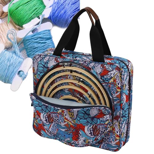 Stefetui – Tragbarer Organizer für Kunsthandwerk, Tragetasche mit verschiedenen Taschen für Stickset, Kunsthandwerk | Projekttasche für Nadelspitzen, Stickbox von, Bors von Generisch