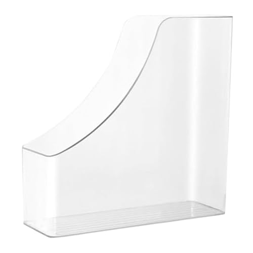 Stehsammler A4, Dokumenten Organizer, Zeitschriftensammler, Ordner Weiß 22.5x22.5cm, Bücherregal Büromaterial Tischzeitschriftenhalter Ordnerhalter Plastik Transparent (1pcs) von Generisch