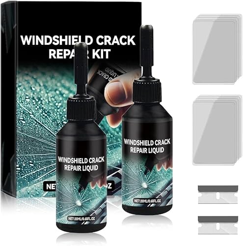 Steinschlag Reparaturset Windschutzscheibe, Windshield Repair Kit, Windshield Crack Repair Kit,Glas Cracks Reparatur Set, Cracks Gone Glass Repair Kit Zur Reparatur Löchern und Rissen (2) von Generisch