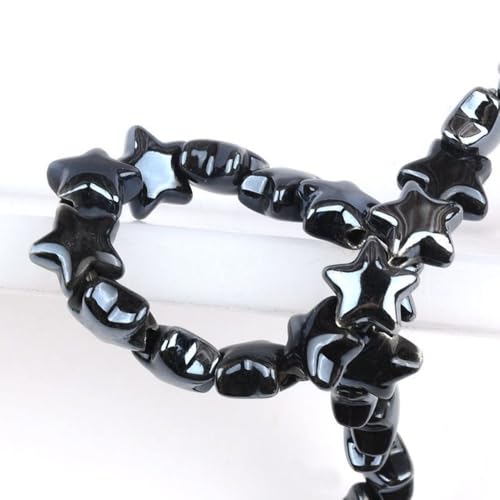 Sternförmige Keramikperlen-Set, 14 mm, Schmuckherstellungszubehör für Frauen, Weihnachtsbaumschmuck, DIY, Halskette, Ohrringe, Armband, Schlüsselanhänger, Charms, 10 Stück Sternförmige Keramikperlen-Set, 14 mm, Schmuckherstellungszubehör für Frauen, Weihnachtsbaumschmuck, DIY, Halskette, Ohrringe, Armband, Schlüsselanhänger, Charms, 10 Stück von Generisch