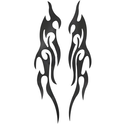Sticker Für Krafträder, Flammen Design, Wasserdichte Abzeichen 2er Set Für Roller Stoßstange Briefkasten Motorschlitten Skateboard LKW von Generisch