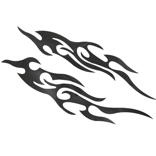 Sticker Für Krafträder,Flamen Motive - Wasserdichte Abzeichen 2er Set Für Roller Stoßstange Briefkasten Motorschlitten Skateboard LKW von Generisch