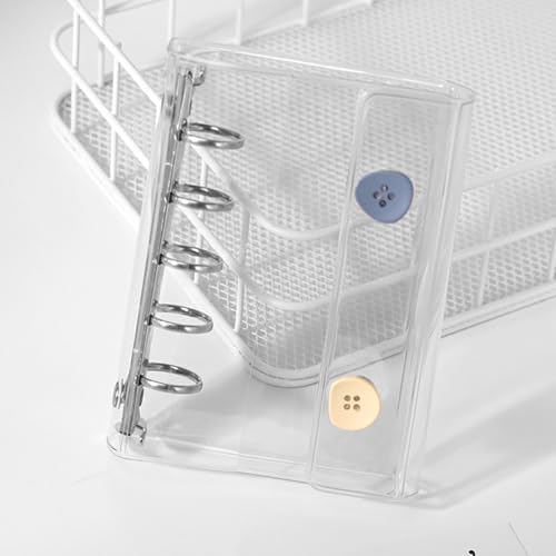 Sticker-Ordner | Nachfüllbares Simple M5 Loseblatt-Notizbuch | Transparenter PVC-Notizbuchordner Mit Dreifacher Faltung Und 5 Löchern, Nur Umschlag, Keine Seiten | Ästhetischer Sammelplaner Für Kinder von Generisch