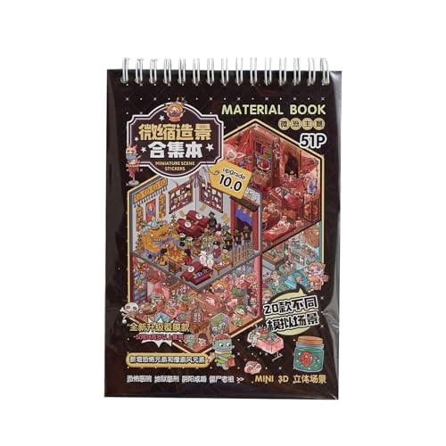 Sticker Room -Szenenbuch - 3D -Aufkleber -Szenenbuch, Großes 3D -Horror -Raum -Szene -Aufkleberbuch, Wiederverwendbare Dekalierhandwerk Für Kinder Kinder Wall Home Cabinet Notebook Reise Geburtstag We Sticker Room -Szenenbuch - 3D -Aufkleber -Szenenbuch, Großes 3D -Horror -Raum -Szene -Aufkleberbuch, Wiederverwendbare Dekalierhandwerk Für Kinder Kinder Wall Home Cabinet Notebook Reise Geburtstag We von Generisch
