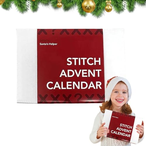 Stickerei-Adventskalender, 24 Tage Countdown-Kalender – Stickerei-Bastelbedarf für Anfänger und Bastelliebhaber Stickerei-Adventskalender, 24 Tage Countdown-Kalender – Stickerei-Bastelbedarf für Anfänger und Bastelliebhaber von Generisch
