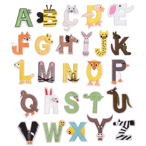 Stickerei Aufnäher - Personalisierte Textilapplikationen Mit Buchstaben Design,Multifunktionale Bestickte Accessoires Zum Verzieren Von Taschen, Kleidung, Schuhen, Jeans & Rucksäcken von Generisch