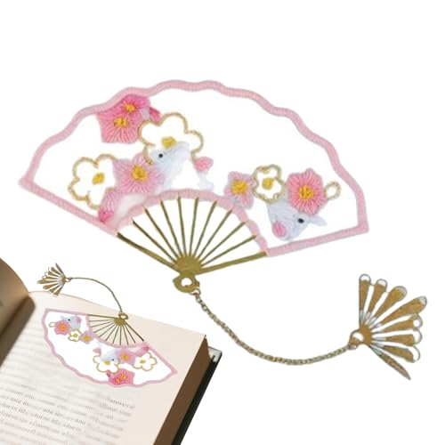Stickerei Lesezeichen - Retro Elegantes Lesezeichen,Handgefertigtes Fan Buchzeichen Mit Stickerei Set Und Anleitung Für Reiseplaner Studium Uni Anfänger Stickerei Lesezeichen - Retro Elegantes Lesezeichen,Handgefertigtes Fan Buchzeichen Mit Stickerei Set Und Anleitung Für Reiseplaner Studium Uni Anfänger von Generisch