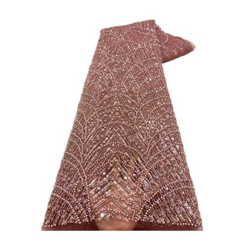 Stickerei schwerer Bräutigam Spitzenstoff afrikanischer Tüll Pailletten Spitzenstoff für Hochzeit Party langes Kleid Stickerei schwerer Bräutigam Spitzenstoff afrikanischer Tüll Pailletten Spitzenstoff für Hochzeit Party langes Kleid von Generisch