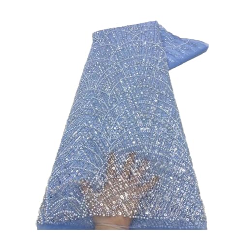 Stickerei schwerer Bräutigam Spitzenstoff afrikanischer Tüll Pailletten Spitzenstoff für Hochzeit Party langes Kleid Stickerei schwerer Bräutigam Spitzenstoff afrikanischer Tüll Pailletten Spitzenstoff für Hochzeit Party langes Kleid von Generisch