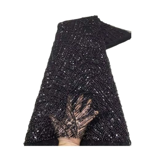 Stickerei schwerer Bräutigam Spitzenstoff afrikanischer Tüll Pailletten Spitzenstoff für Hochzeit Party langes Kleid Stickerei schwerer Bräutigam Spitzenstoff afrikanischer Tüll Pailletten Spitzenstoff für Hochzeit Party langes Kleid von Generisch