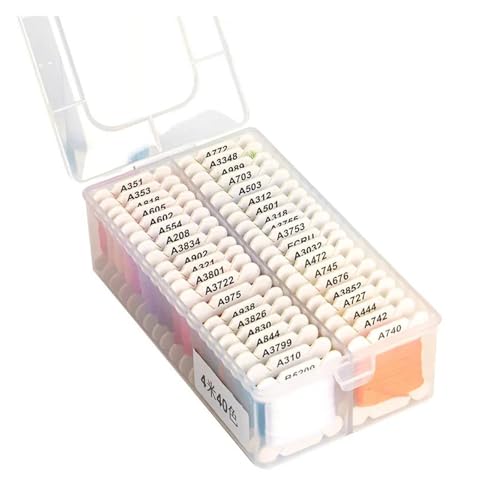 Stickgarn-Set in 80 Farben – mehrfarbiges Baumwoll-Nähgarn mit Organizer-Box for DIY-Stickprojekte(40 Color) von Generisch