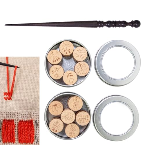 Stickgarn Spulen - Garnhalter Nähzubehör - Tragbares Set Praktische Halter für Handarbeiten Basteln Anfänger Spannen Garn Organisieren von Generisch