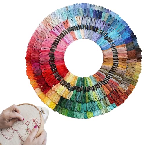 Stickgarn - Stickgarn | Flexible bunte Baumwollschnur Floss Freundschaftsarmbänder zum Dekorieren von Quilt-Projekten für Anfänger und Fortgeschrittene Stickgarn - Stickgarn | Flexible bunte Baumwollschnur Floss Freundschaftsarmbänder zum Dekorieren von Quilt-Projekten für Anfänger und Fortgeschrittene von Generisch