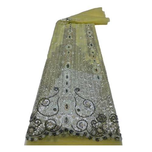 Sticknetz Spitze Perlen Pailletten Stoff für Party Abendkleid Sticknetz Spitze Perlen Pailletten Stoff für Party Abendkleid von Generisch