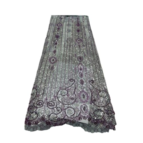 Sticknetz Spitze Perlen Pailletten Stoff für Party Abendkleid Sticknetz Spitze Perlen Pailletten Stoff für Party Abendkleid von Generisch