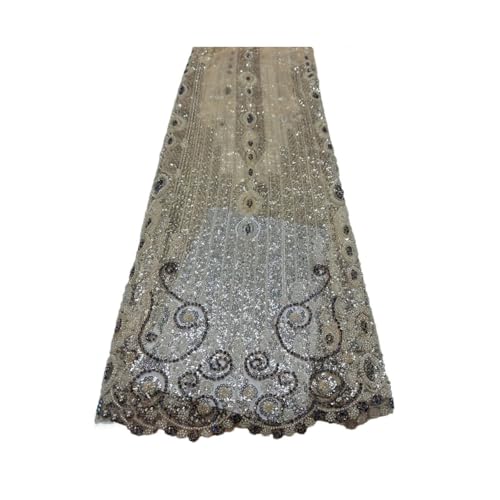 Sticknetz Spitze Perlen Pailletten Stoff für Party Abendkleid Sticknetz Spitze Perlen Pailletten Stoff für Party Abendkleid von Generisch