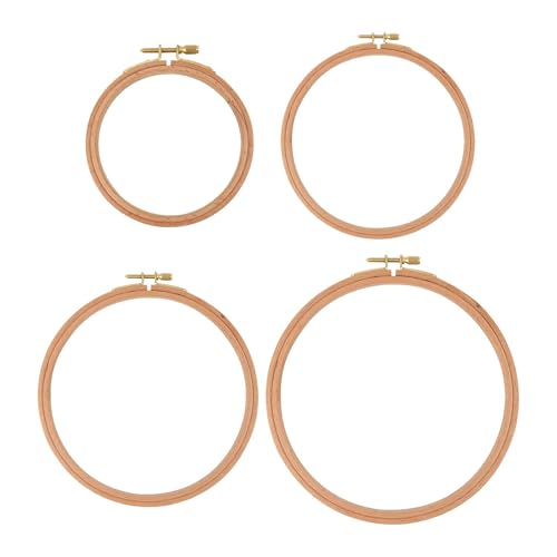 Stickrahmen – Stickrahmen Ring Set von 4 | Stickrahmen | Holz verstellbare Nährahmen | Runde Kreuzstichrahmen | Rahmen für Kunsthandwerk Projekte Wanddekoration langlebig Lightweig Stickrahmen – Stickrahmen Ring Set von 4 | Stickrahmen | Holz verstellbare Nährahmen | Runde Kreuzstichrahmen | Rahmen für Kunsthandwerk Projekte Wanddekoration langlebig Lightweig von Generisch