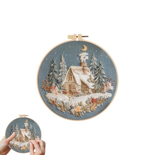 Stickset für Erwachsene | Stickset mit bedrucktem Muster für Exordienten | Komplett mit Faden und Kreis für Fans von Nadelarbeiten und kreative Projekte Stickset für Erwachsene | Stickset mit bedrucktem Muster für Exordienten | Komplett mit Faden und Kreis für Fans von Nadelarbeiten und kreative Projekte von Generisch