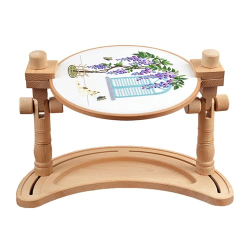 Stickständer, verstellbarer drehbarer Holzrahmen für freihändiges Nähen, rutschfester Halter für Bastler Stickständer, verstellbarer drehbarer Holzrahmen für freihändiges Nähen, rutschfester Halter für Bastler von Generisch