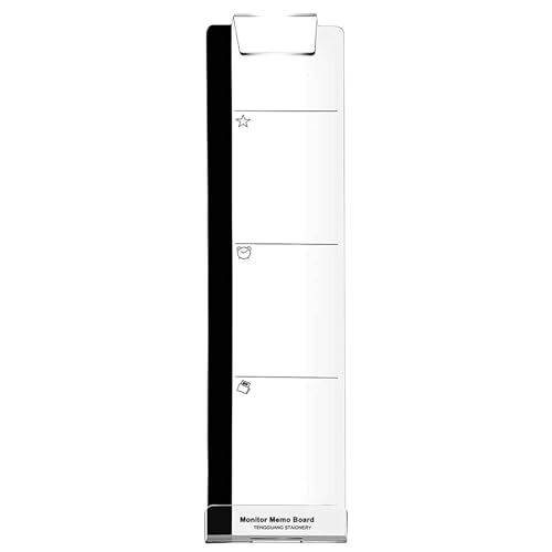 Sticky Note Board, Clear Memoboard für Computerüberwachung - Clear Acrylic Message Organizer Memo bietet eine einfache Befestigung an der Seite Schreibtisch für Büros für Laptop von Generisch