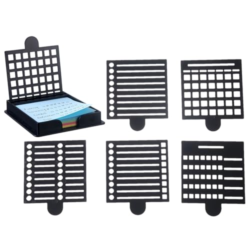 Sticky Note Stencil Template, Sticky Notepad Holder with Stencil, 3x3 Inch, Compact Desktop Memo Pad Organizer, Practical Office Supplies, Writing Accessory for Desk Sticky Note Stencil Template, Sticky Notepad Holder with Stencil, 3x3 Inch, Compact Desktop Memo Pad Organizer, Practical Office Supplies, Writing Accessory for Desk von Generisch