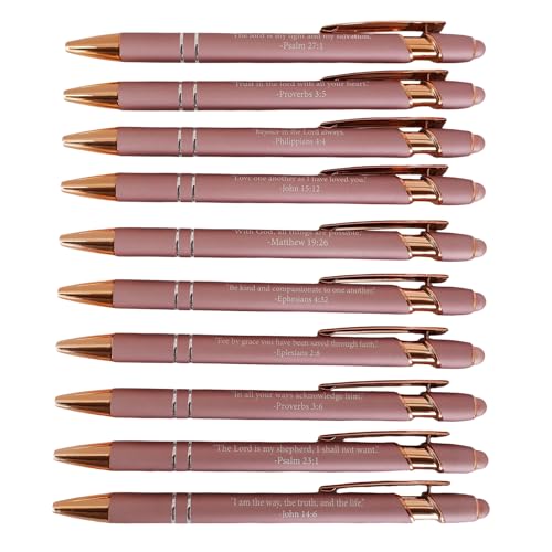 Stifte Mit Bibelversen - Kirchenministerium, Religiöse Inspirierende Kugelschreiber -Set, 10 -Pack -Versenkung Christlicher Schreibstift | Glättere Schriftenbevorzugung Für Frauenkirchengruppen Für Fr Stifte Mit Bibelversen - Kirchenministerium, Religiöse Inspirierende Kugelschreiber -Set, 10 -Pack -Versenkung Christlicher Schreibstift | Glättere Schriftenbevorzugung Für Frauenkirchengruppen Für Fr von Generisch